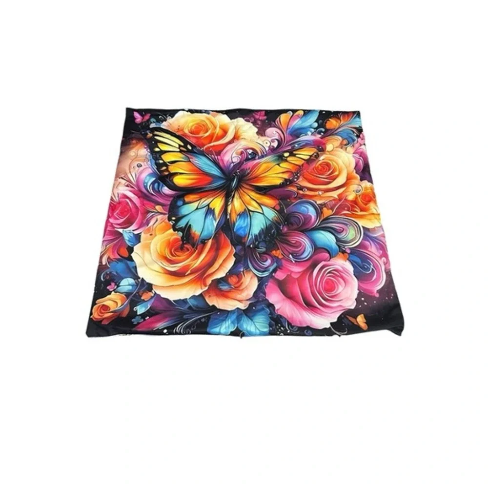 NEW 1 throw pillow‎ cover 18X18 inches CASE / COVER ONLY butterfly